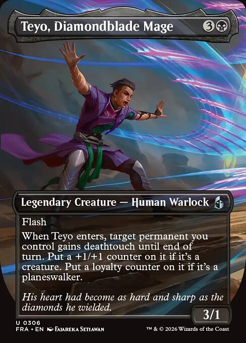 Teyo, Diamondblade Mage (Borderless) (Foil) - Reality Fracture