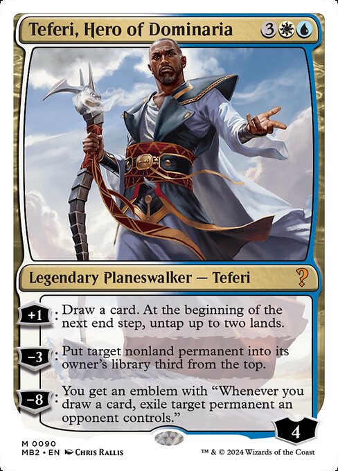 Teferi, Hero of Dominaria (White Border) - Mystery Booster 2