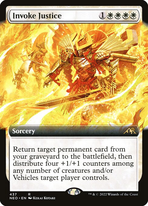 Invoke Justice (Extended Art) - Kamigawa: Neon Dynasty