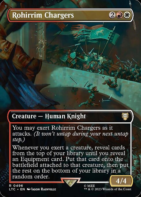 Rohirrim Chargers (Borderless) (Foil) - Commander: The Lord of the Rings: Tales of Middle-earth