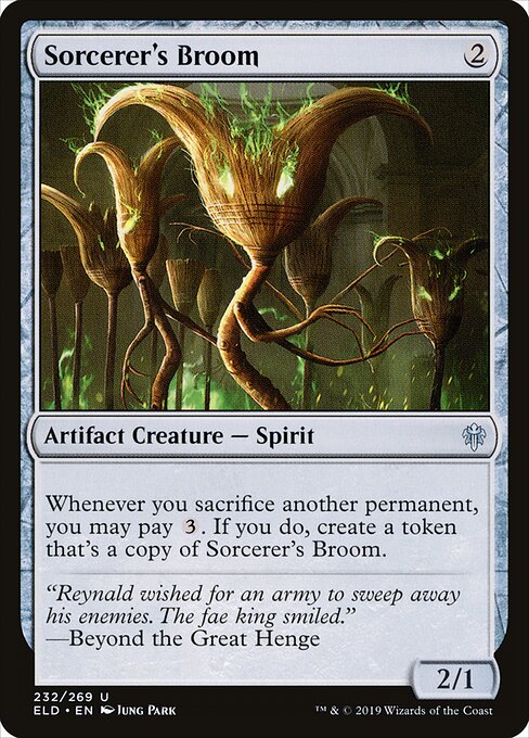 Sorcerer's Broom (Foil) - Throne of Eldraine