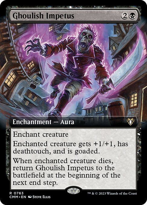 Ghoulish Impetus (Extended Art) - Commander Masters