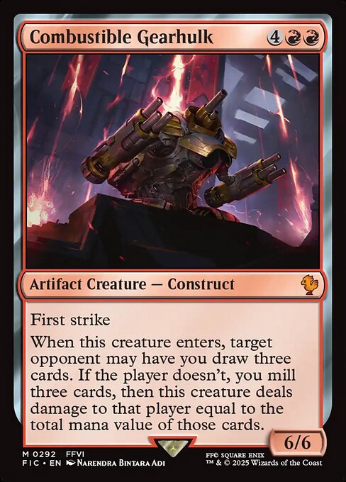 Combustible Gearhulk - Commander: FINAL FANTASY