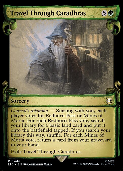 Travel Through Caradhras (Showcase Scrolls) - Commander: The Lord of the Rings: Tales of Middle-earth