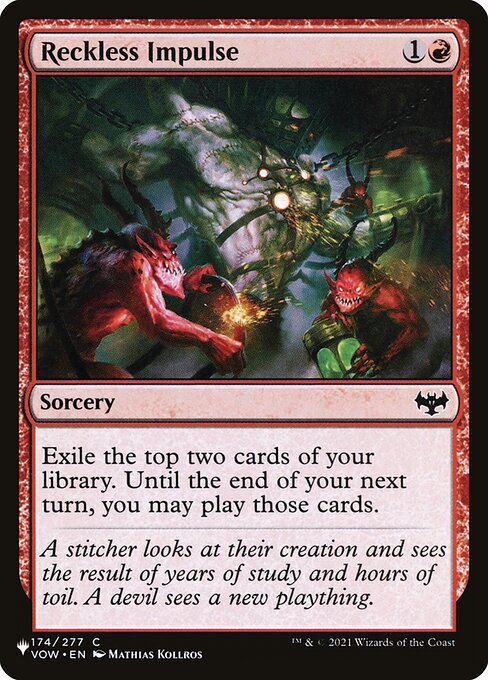 Reckless Impulse - The List Reprints