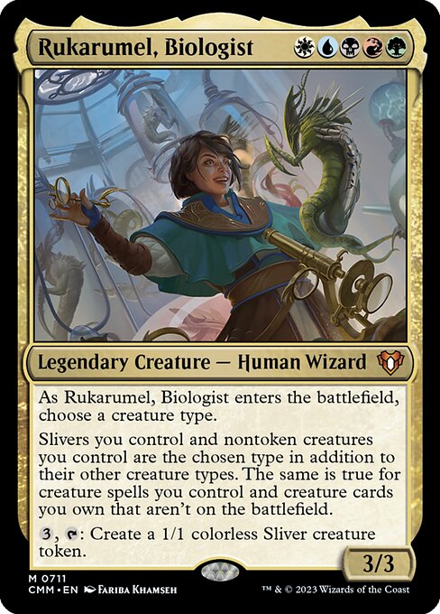 Rukarumel, Biologist (Foil) - Commander Masters