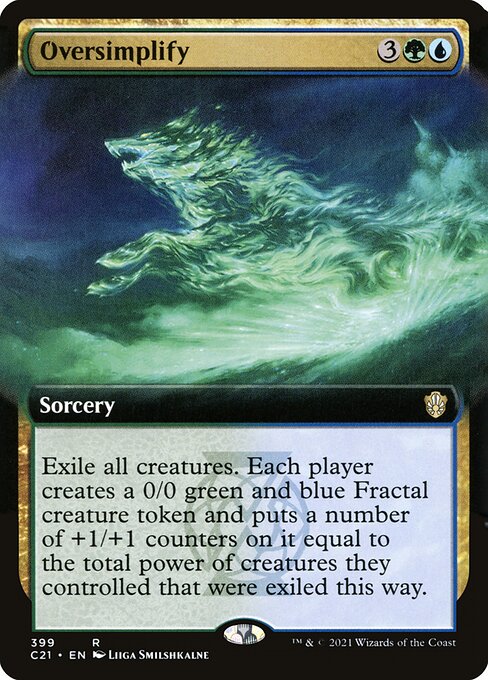 Oversimplify (Extended Art) - Commander 2021