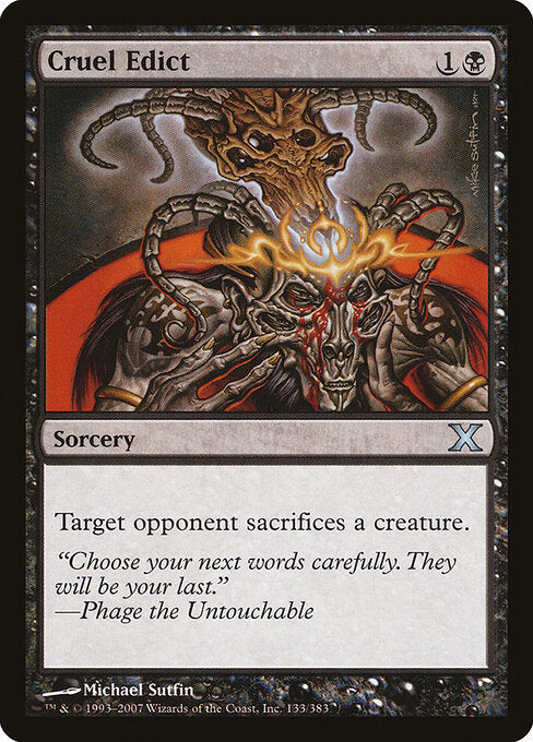 Cruel Edict (Foil) - 10th Edition