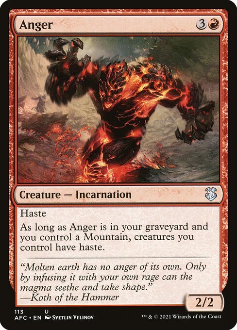 Anger - Commander: Adventures in the Forgotten Realms