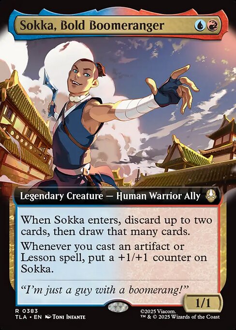 Sokka, Bold Boomeranger (Extended Art) (Foil) - Avatar: The Last Airbender