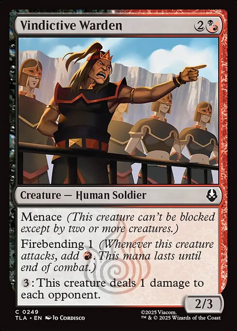 Vindictive Warden (Foil) - Avatar: The Last Airbender