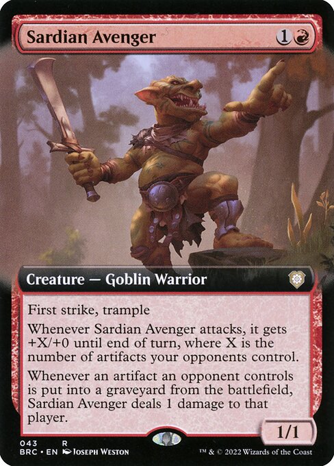 Sardian Avenger (Extended Art) - Commander: The Brothers' War