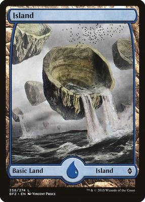Island (258) - Full Art - Battle for Zendikar