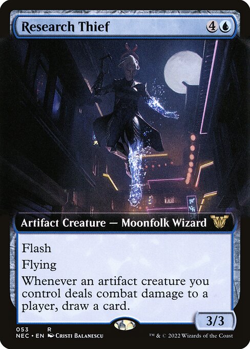 Research Thief (Extended Art) - Commander: Kamigawa: Neon Dynasty