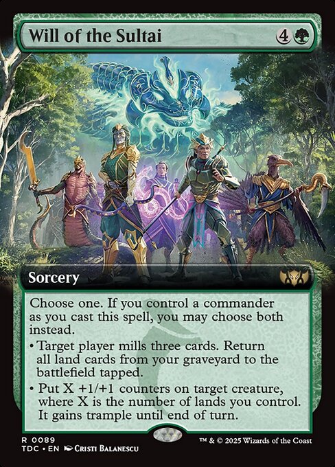 Will of the Sultai (Extended Art) - Commander: Tarkir: Dragonstorm