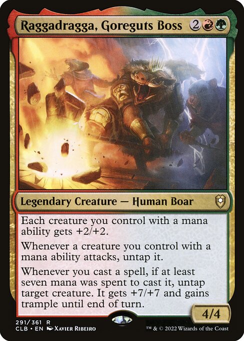 Raggadragga, Goreguts Boss (Foil) - Commander Legends: Battle for Baldur's Gate
