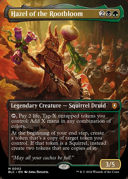 Hazel of the Rootbloom (Borderless) (Foil) - Commander: Bloomburrow
