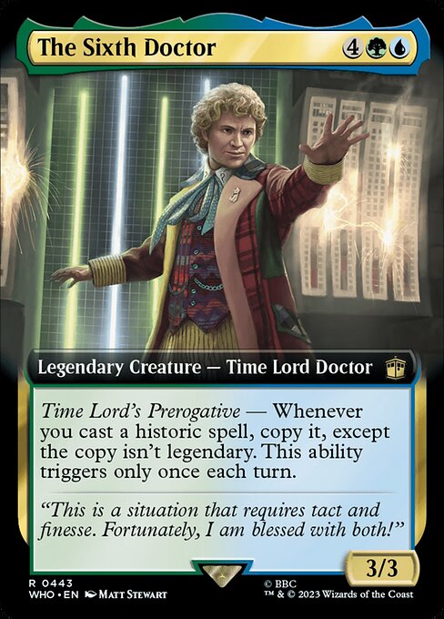 The Sixth Doctor (Extended Art) (Foil) - Universes Beyond: Doctor Who