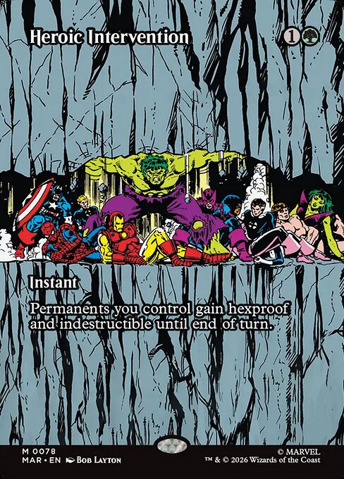 Heroic Intervention (0078) (Borderless) (Foil) - Marvel Universe Eternal-Legal