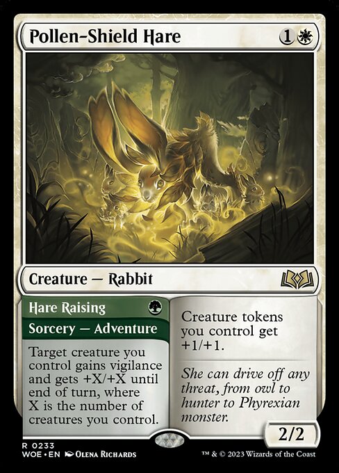 Pollen-Shield Hare - Wilds of Eldraine
