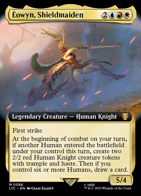 Eowyn, Shieldmaiden (Extended Art) - Commander: The Lord of the Rings: Tales of Middle-earth