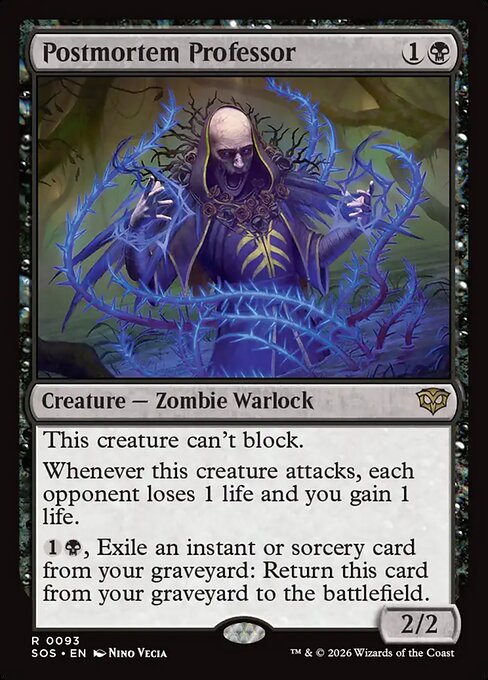 Postmortem Professor (Foil) - Secrets of Strixhaven
