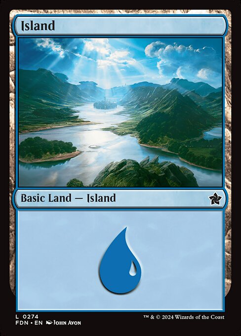 Island (0274) (Foil) - Foundations