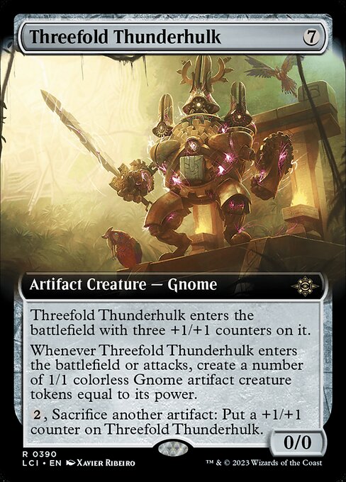 Threefold Thunderhulk (Extended Art) (Foil) - The Lost Caverns of Ixalan
