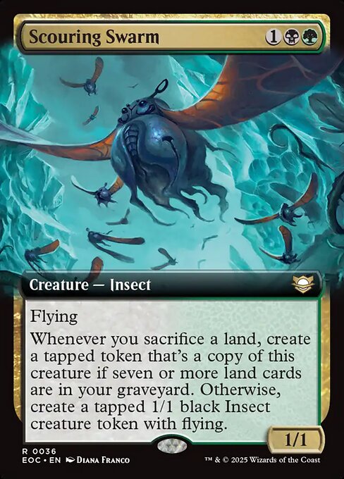 Scouring Swarm (Extended Art) - Commander: Edge of Eternities
