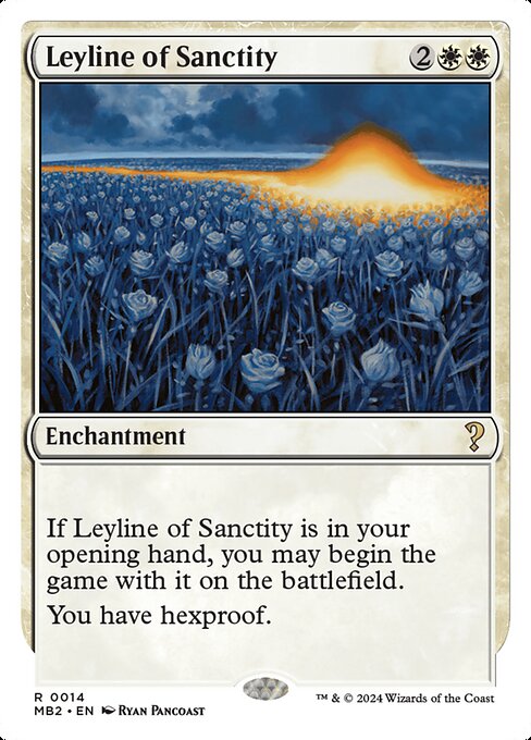 Leyline of Sanctity (White Border) - Mystery Booster 2