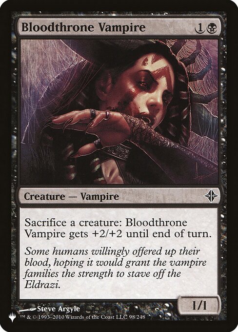 Bloodthrone Vampire - The List Reprints