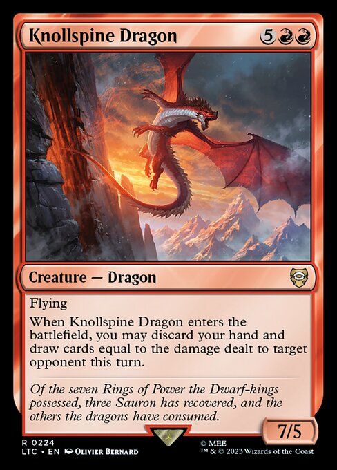 Knollspine Dragon - Commander: The Lord of the Rings: Tales of Middle-earth