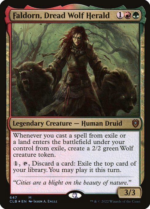 Faldorn, Dread Wolf Herald (Foil) - Commander Legends: Battle for Baldur's Gate