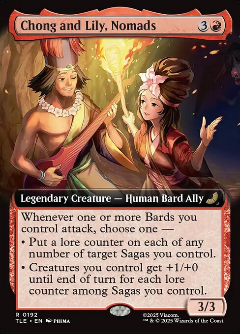 Chong and Lily, Nomads (Extended Art) (Foil) - Avatar: The Last Airbender: Eternal-Legal