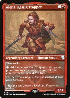 Alena, Kessig Trapper (Foil Etched) - Commander Legends