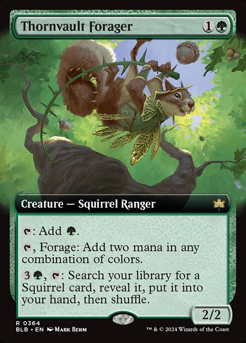 Thornvault Forager (Extended Art) (Foil) - Bloomburrow