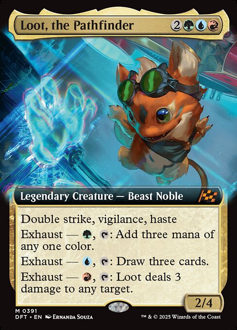 Loot, the Pathfinder (Extended Art) - Aetherdrift