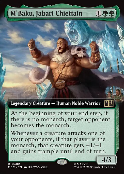 M'Baku, Jabari Chieftain (Extended Art) - Commander: Marvel Super Heroes