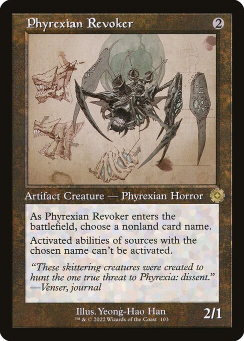 Phyrexian Revoker (Schematic) (Foil) - The Brothers' War: Retro Frame Artifacts