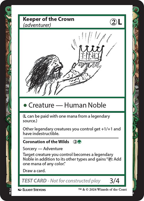 Keeper of the Crown (adventurer) - Mystery Booster 2 Playtest Cards