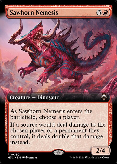Sawhorn Nemesis (Extended Art) - Commander: Modern Horizons 3