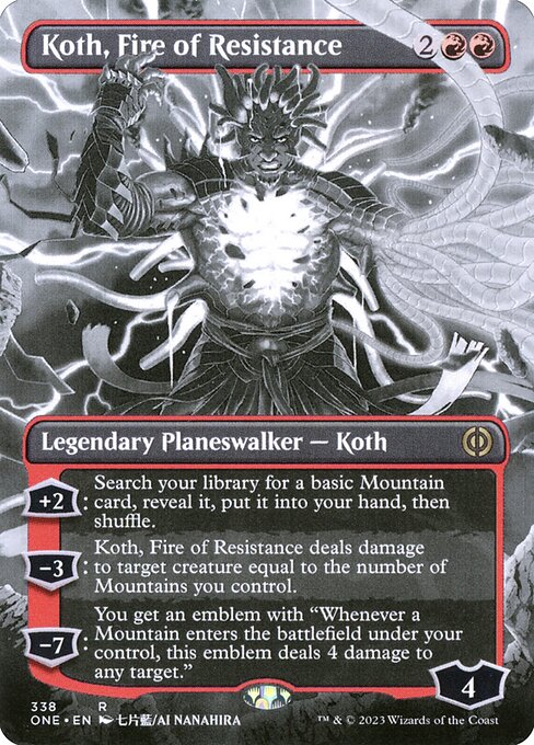 Koth, Fire of Resistance (Borderless) - Phyrexia: All Will Be One