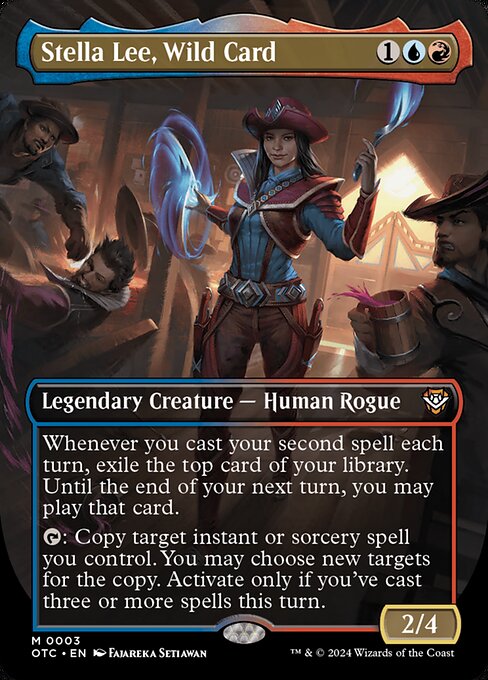 Stella Lee, Wild Card (Borderless) (Foil) - Commander: Outlaws of Thunder Junction