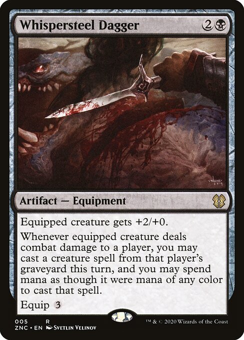 Whispersteel Dagger - Commander: Zendikar Rising