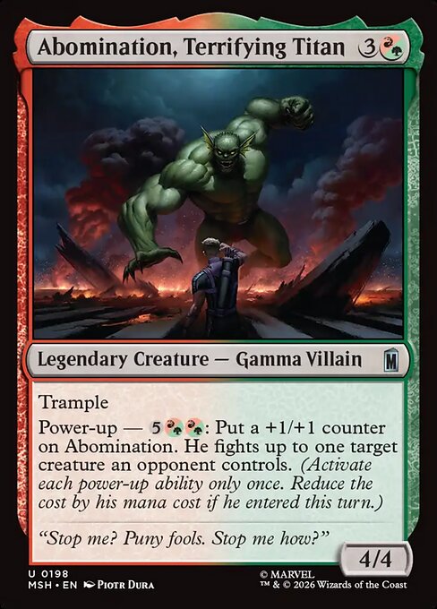 Abomination, Terrifying Titan - Marvel Super Heroes