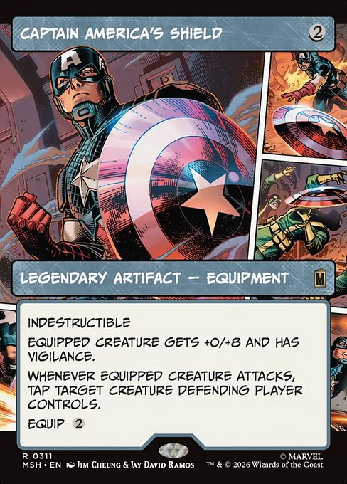 Captain America's Shield (Borderless) (0311) - Marvel Super Heroes