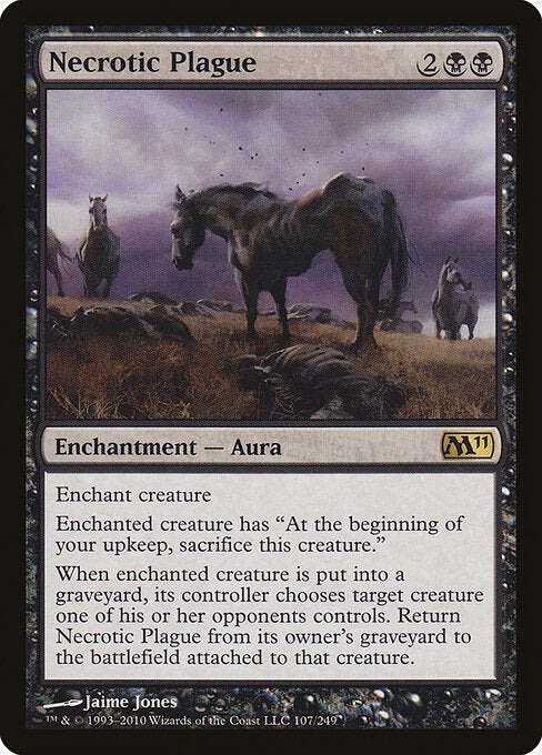 Necrotic Plague (Foil) - Magic 2011 (M11)