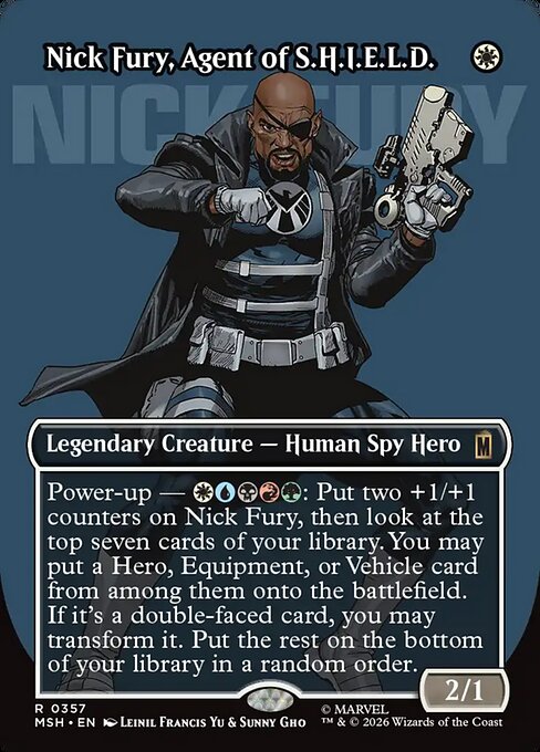 Nick Fury, Agent of S.H.I.E.L.D. (Borderless) (0357) (Foil) - Marvel Super Heroes