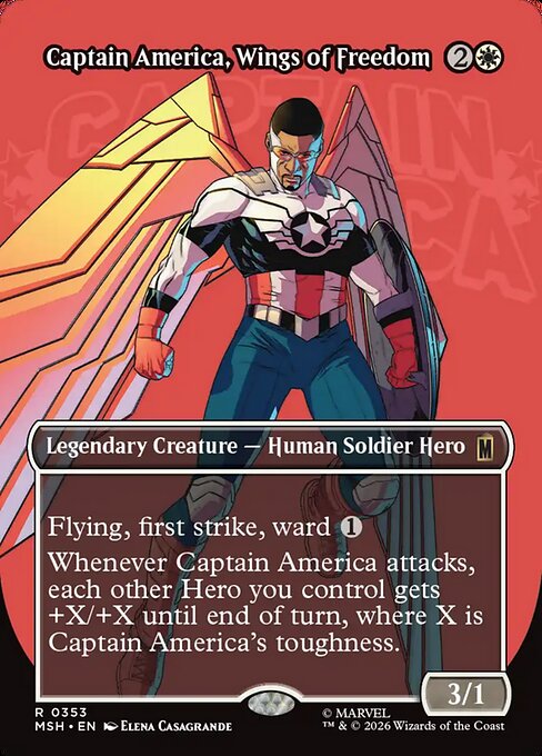 Captain America, Wings of Freedom (Borderless) - Marvel Super Heroes