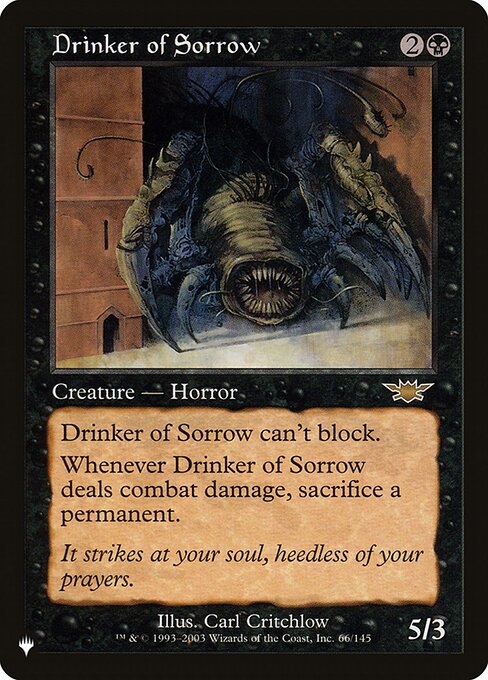 Drinker of Sorrow - The List Reprints